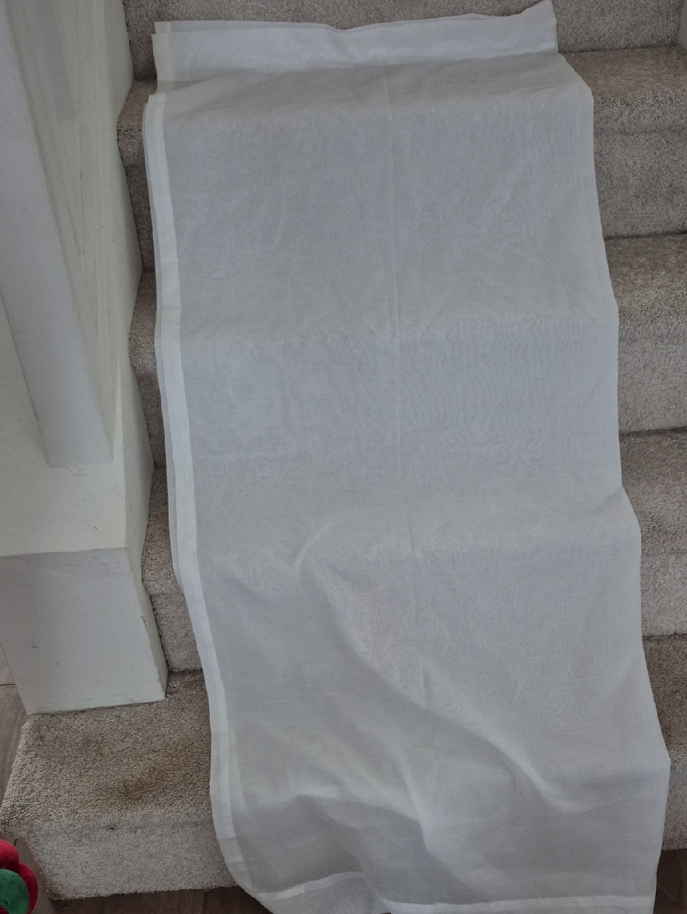 White Semi Sheer Curtain Panel 48"x60"